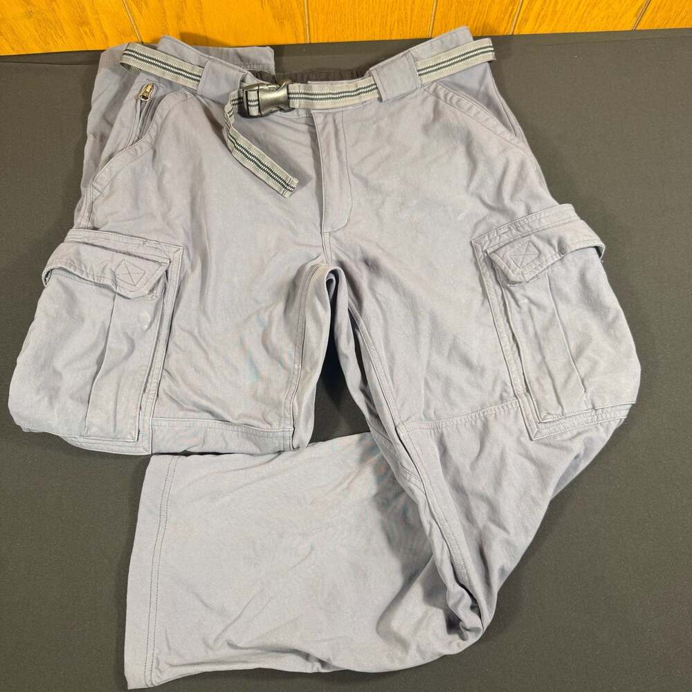 Duluth Trading Co. Men's Cargo Pants L x 30 Gray Nylon Belted